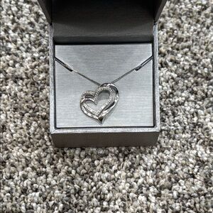 Zales Silver Heart Necklace